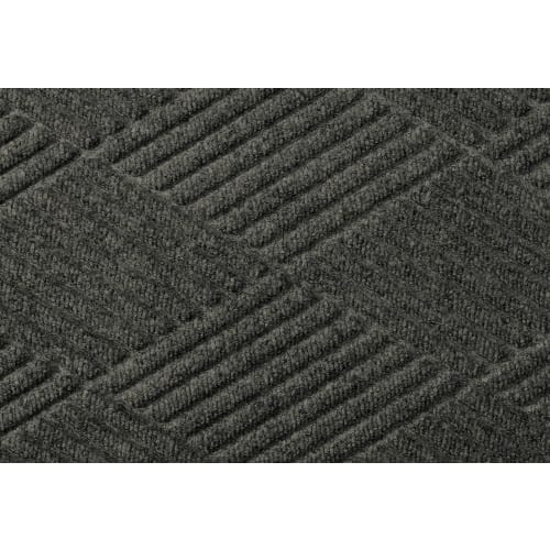 M+A Matting Waterhog Eco Premier Fashion Mat 3x10, Universal Cleated Backing, Black Smoke